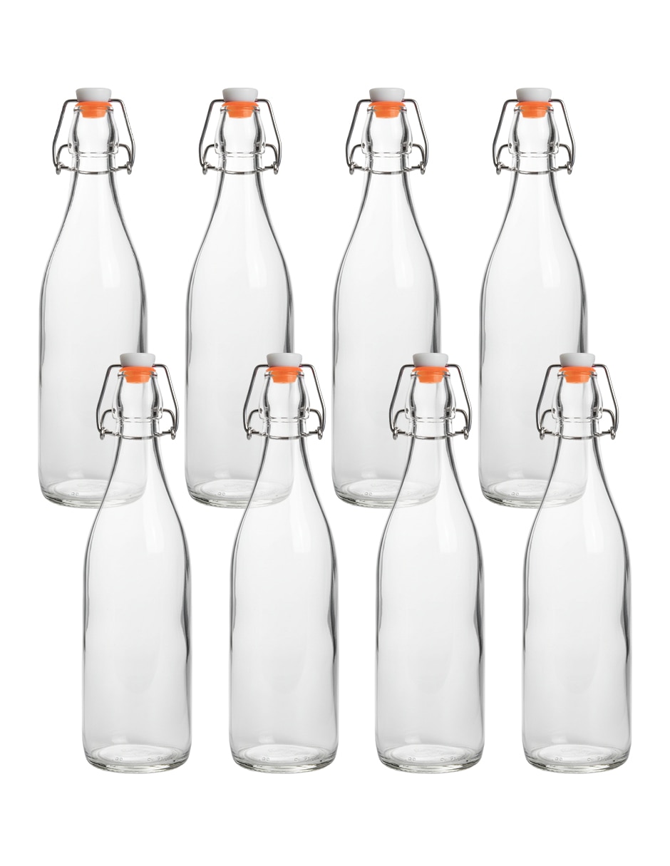 Set botellas Vanlig de cristal con tapa 1 L