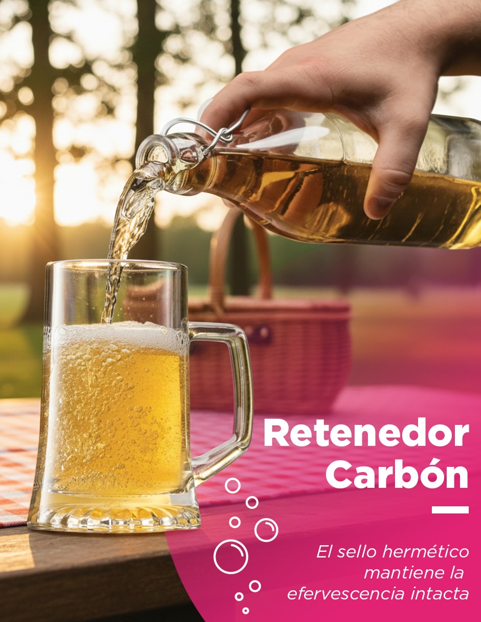 Set botellas Vanlig de cristal con tapa 1 L
