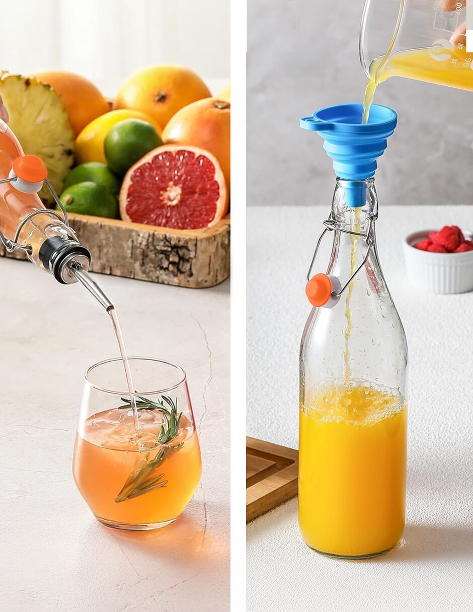 Set botellas Vanlig de cristal con tapa 1 L