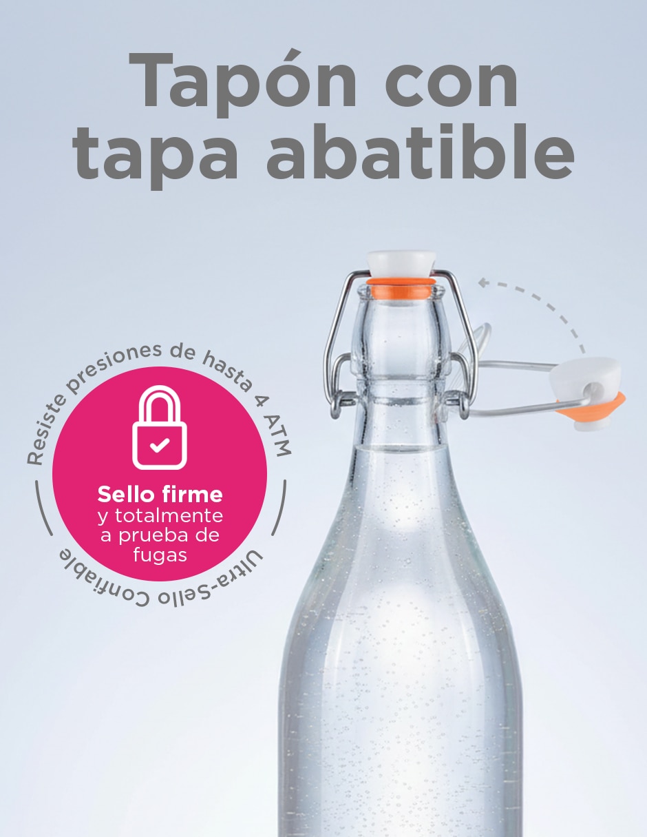 Set botellas Vanlig de cristal con tapa 1 L