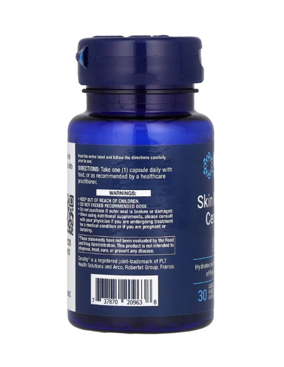 Ceramidas restauradoras de la piel Life Extension con vitaminas y minerales de 30 cápsulas