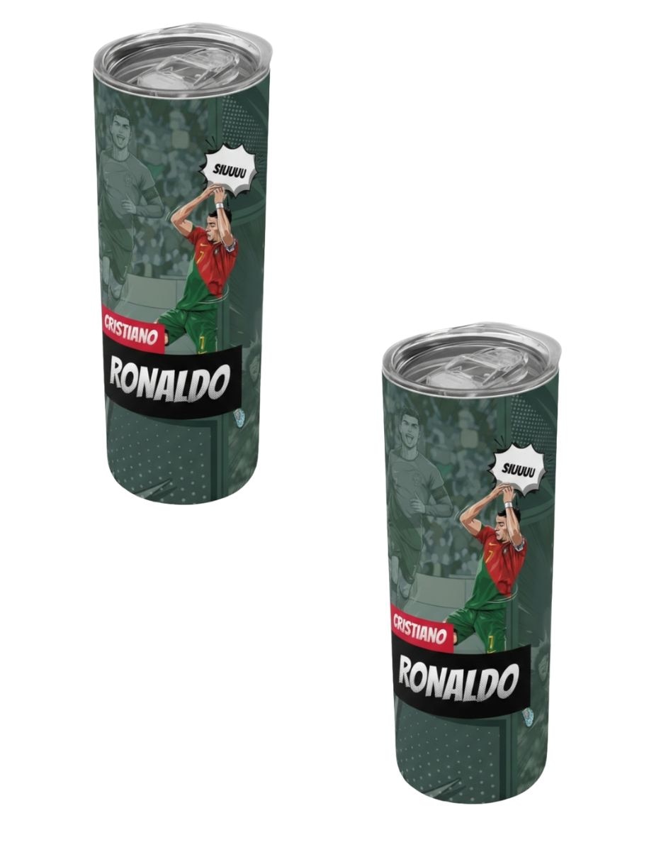 Set de termos de acero inoxidable con tapa a presión 590 ml