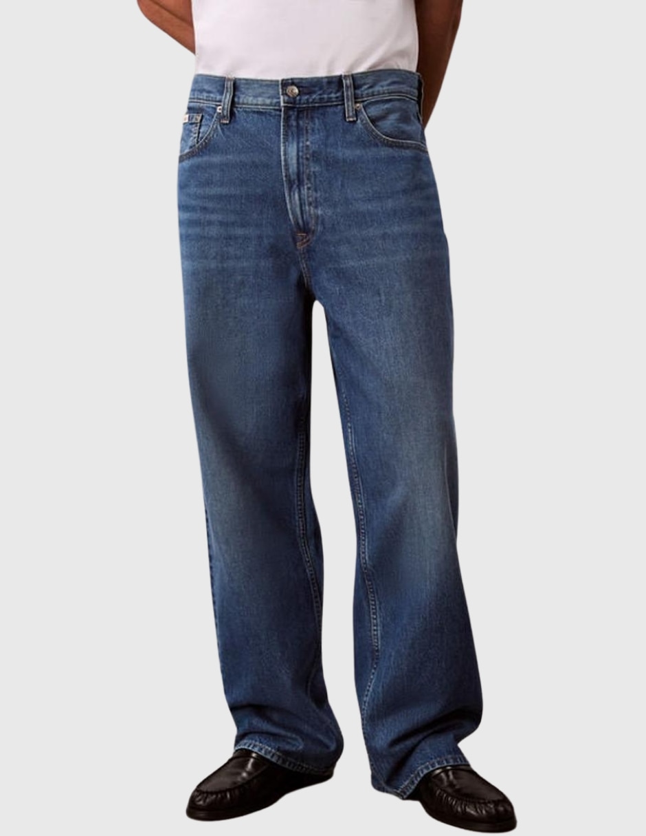 Jeans carrot deslavado para hombre