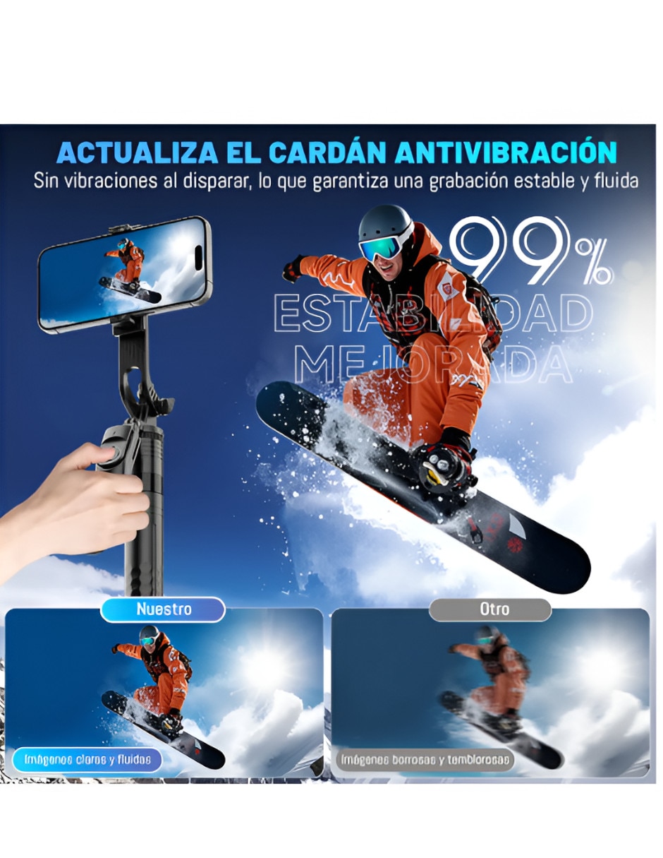 Selfie stick Xtellar XTLLAR6689 con control remoto