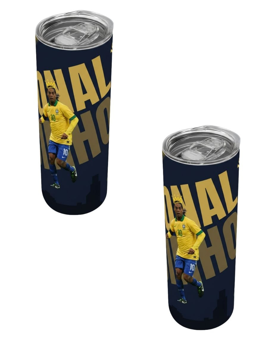 Set de termos de acero inoxidable con tapa a presión 590 ml
