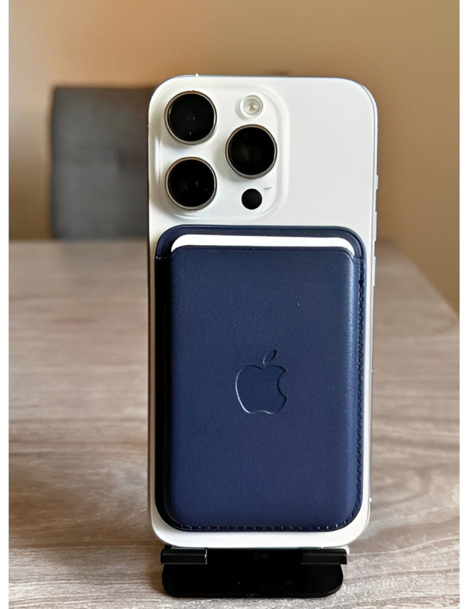 Tarjetero para celular de cuero unisex 2