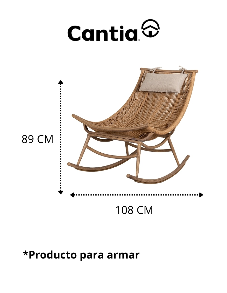 Mecedora Denia de ratán polietileno 9
