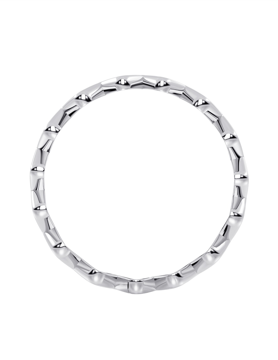 Anillo Zig Zag 10 K de oro brillante 2