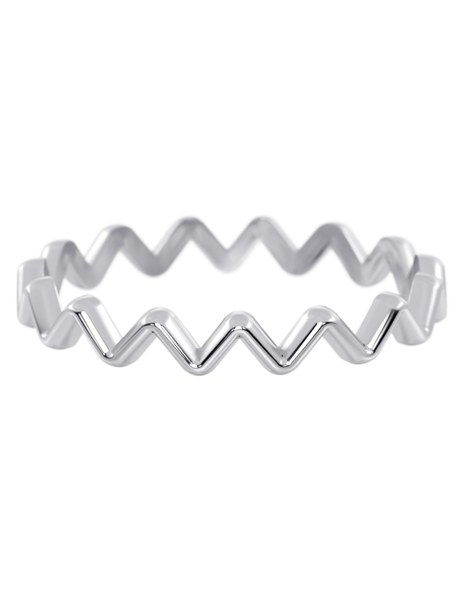 Anillo Zig Zag 14 K de oro brillante 1