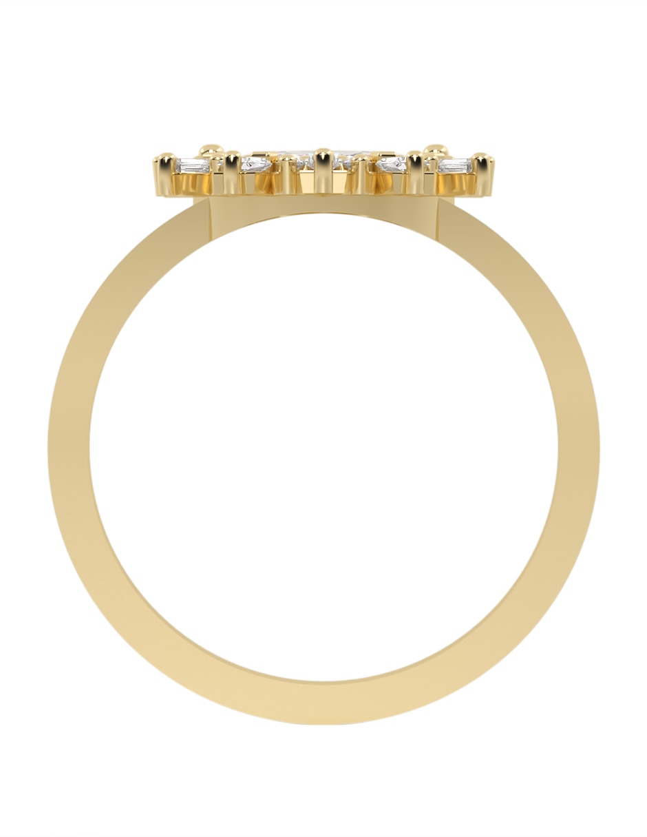 Anillo de ojo abba joyas turco 10 k de oro zirconia brillante