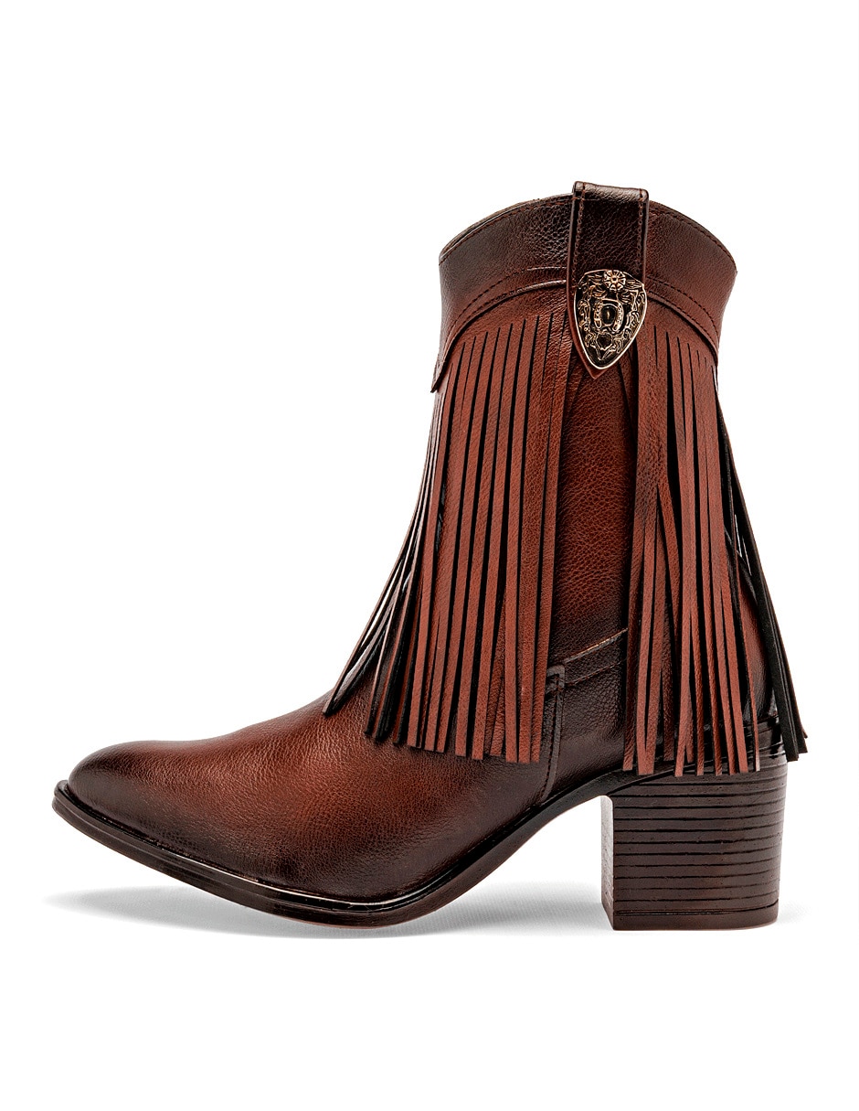 Bota cowboy arriba del tobillo para mujer