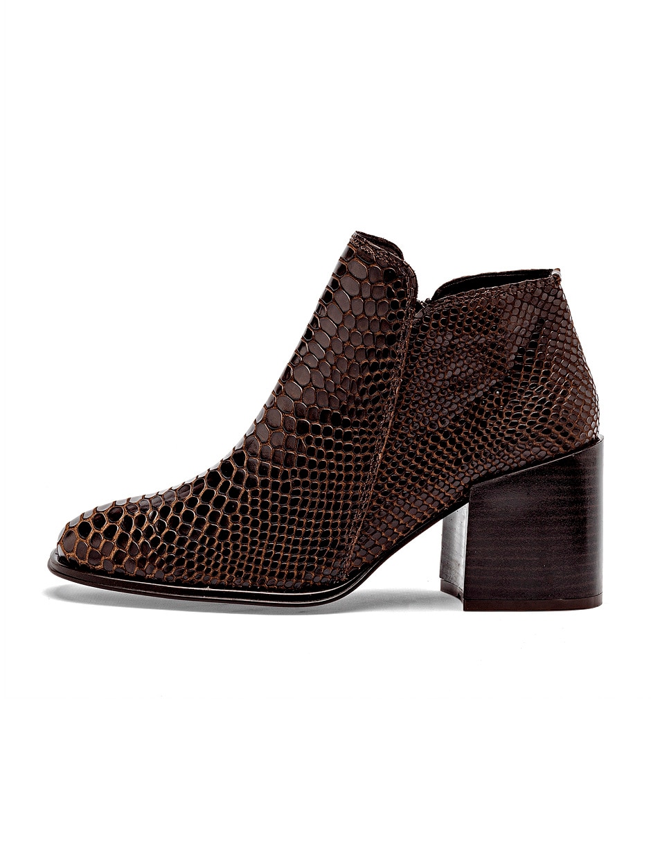Bota cowboy al tobillo de piel para mujer Bota cowboy al tobillo de piel para mujer