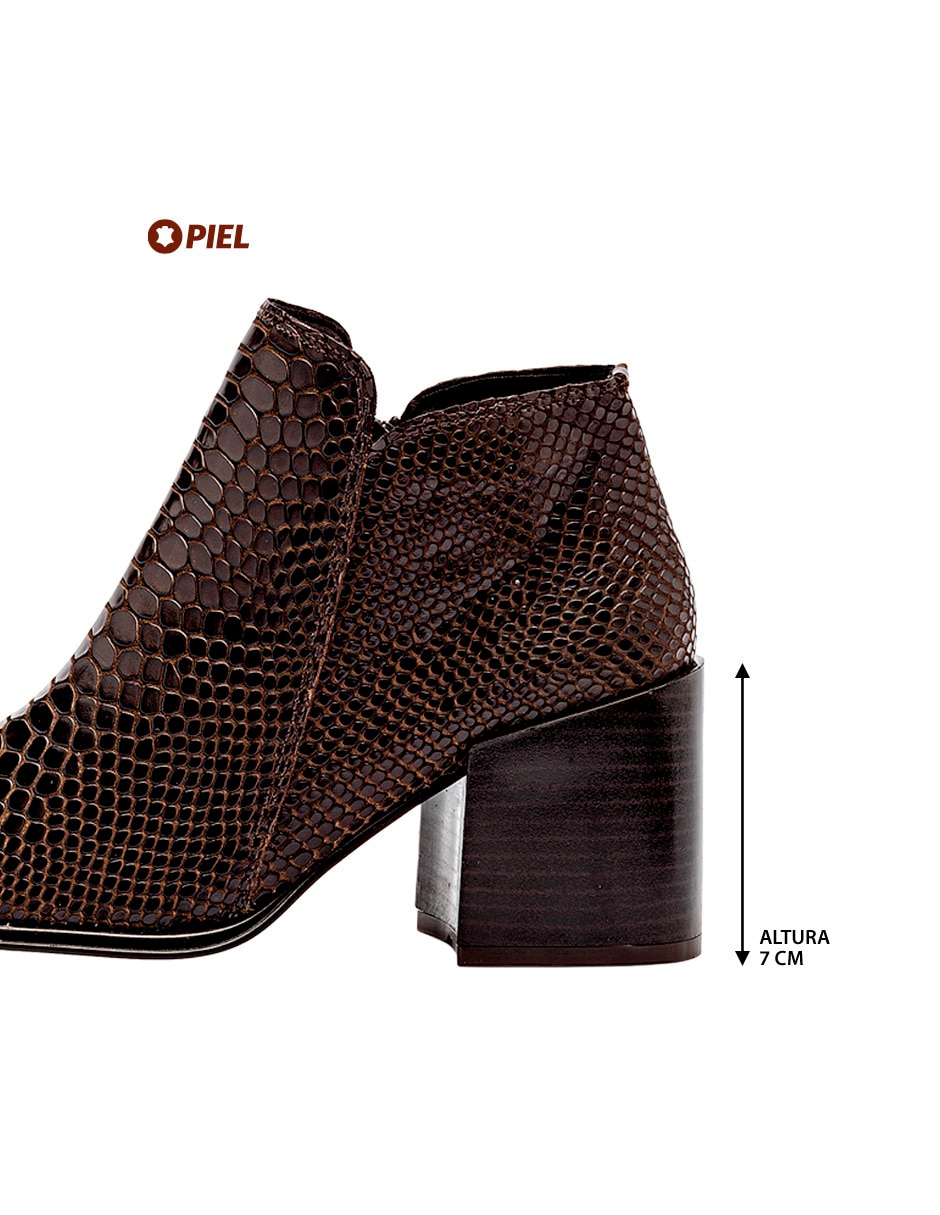 Bota cowboy al tobillo de piel para mujer 4