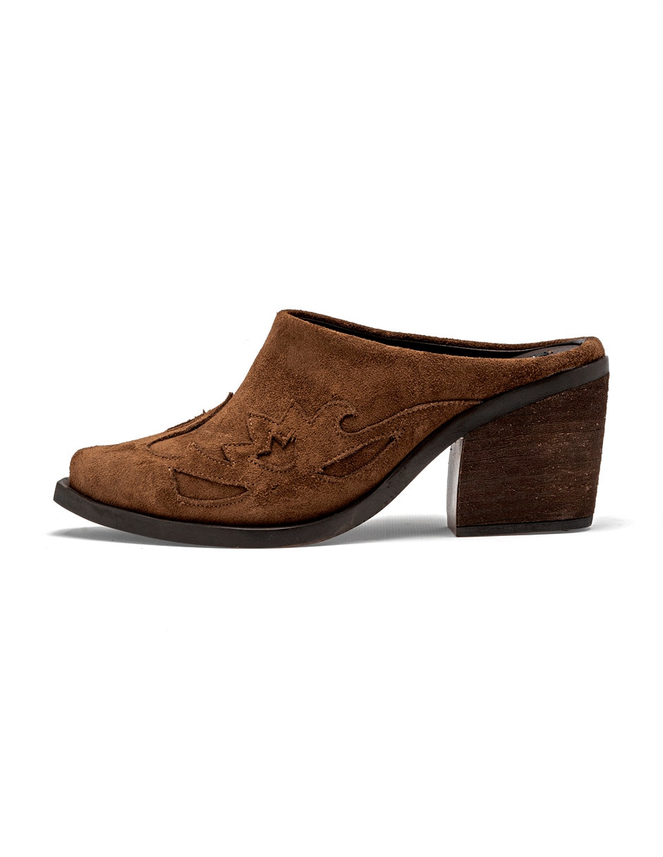 Bota cowboy al tobillo de piel para mujer Bota cowboy al tobillo de piel para mujer