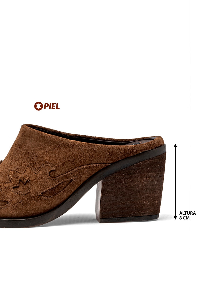 Bota cowboy al tobillo de piel para mujer 6