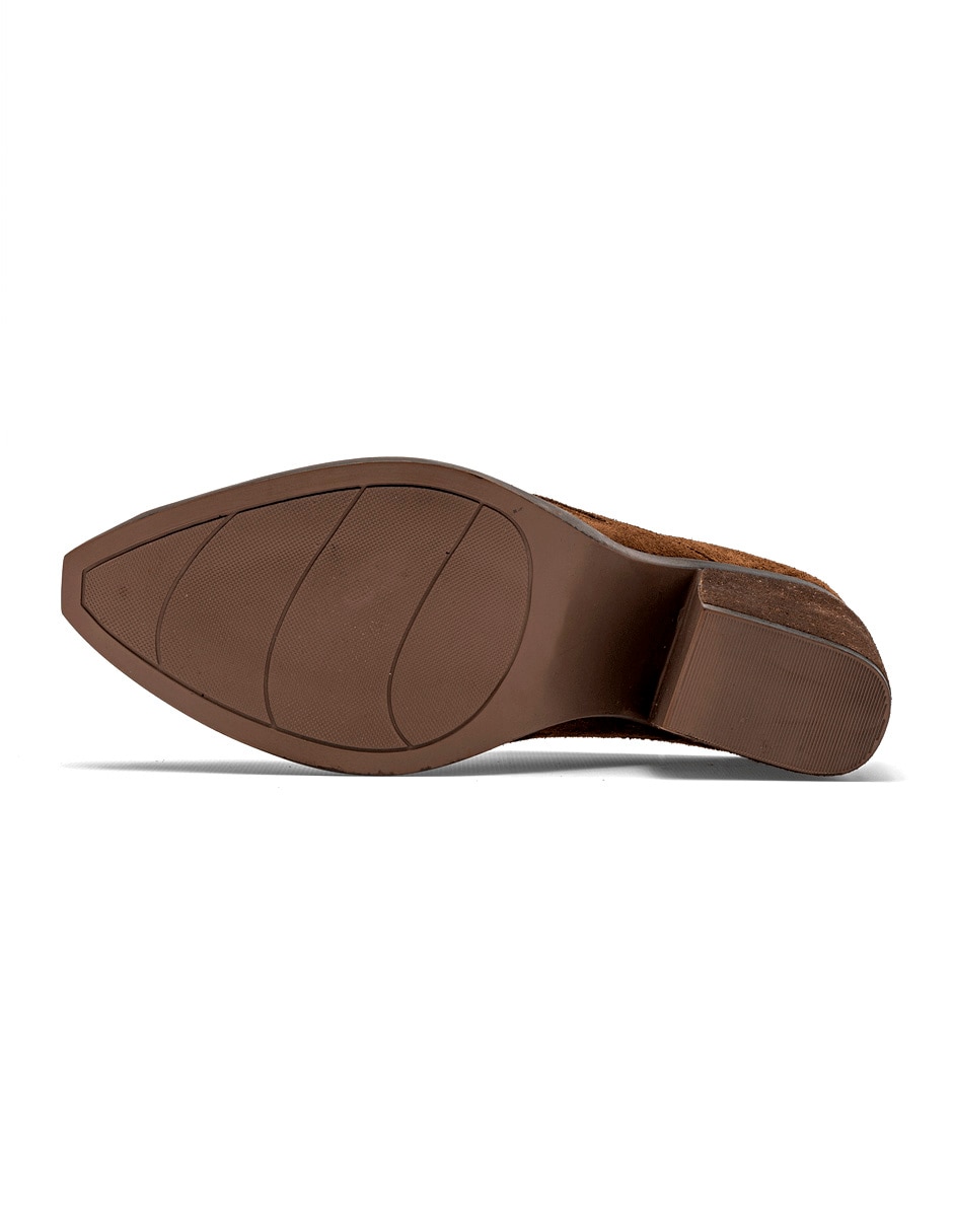 Bota cowboy al tobillo de piel para mujer 4