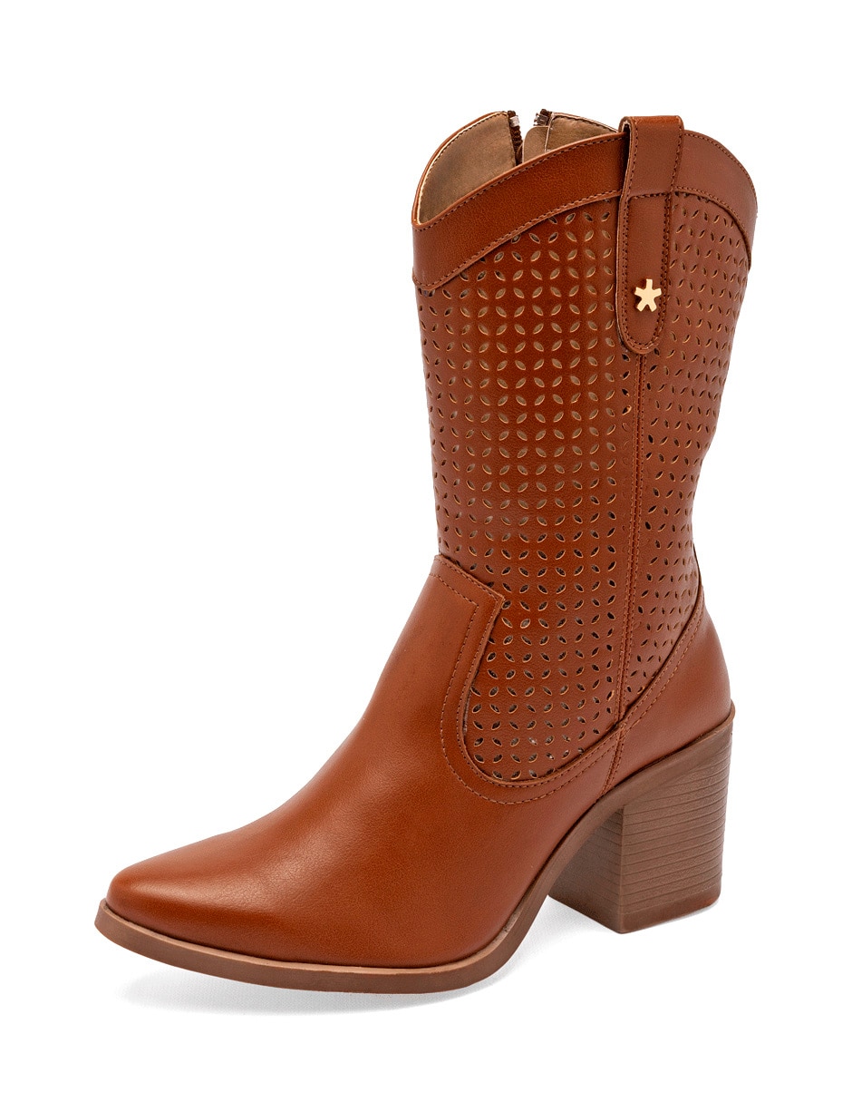 Bota cowboy arriba del tobillo Moramora para mujer