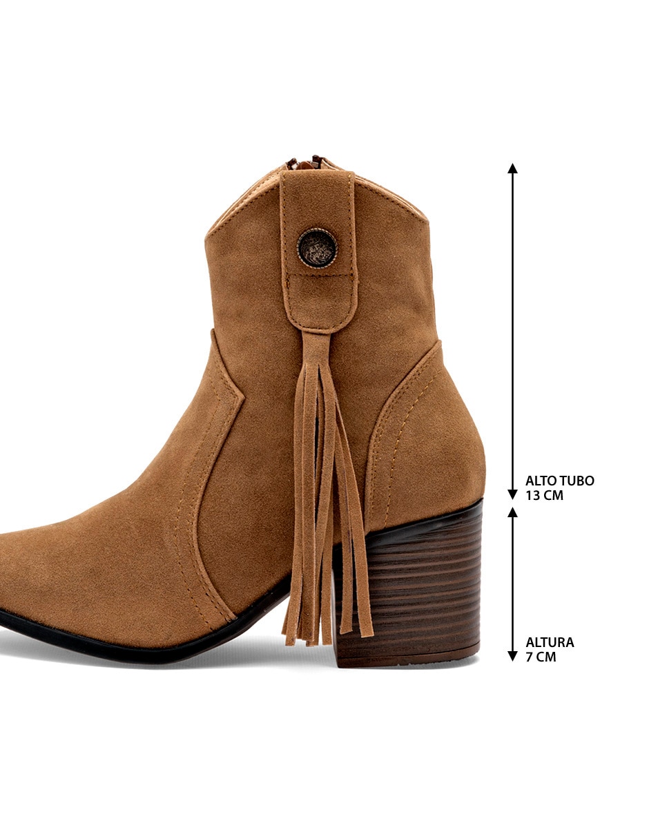 Bota cowboy arriba del tobillo para mujer 4