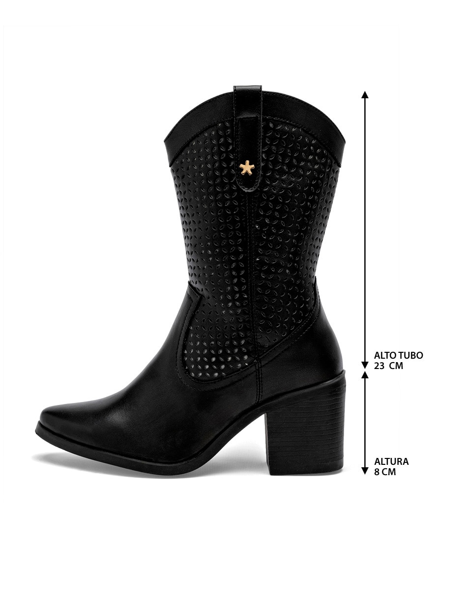 Bota cowboy arriba del tobillo para mujer 2