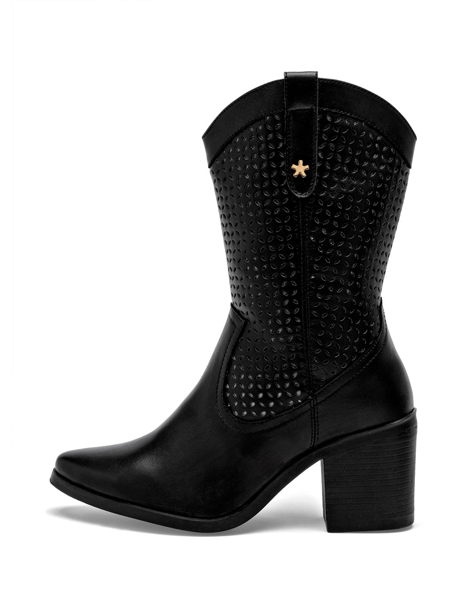Bota cowboy arriba del tobillo para mujer