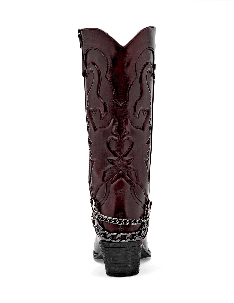 Bota cowboy media pierna Moramora para mujer