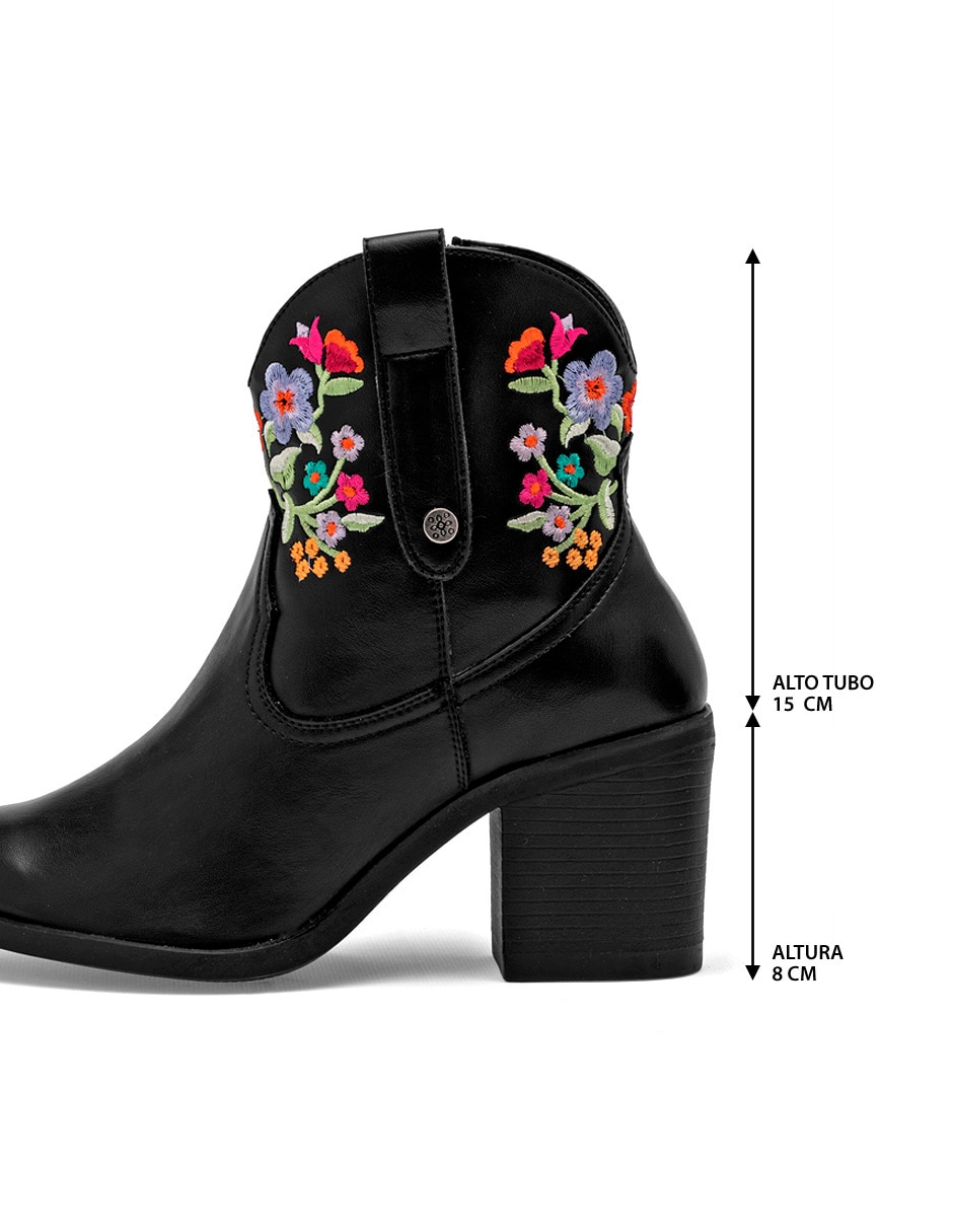Bota cowboy al tobillo para mujer 2