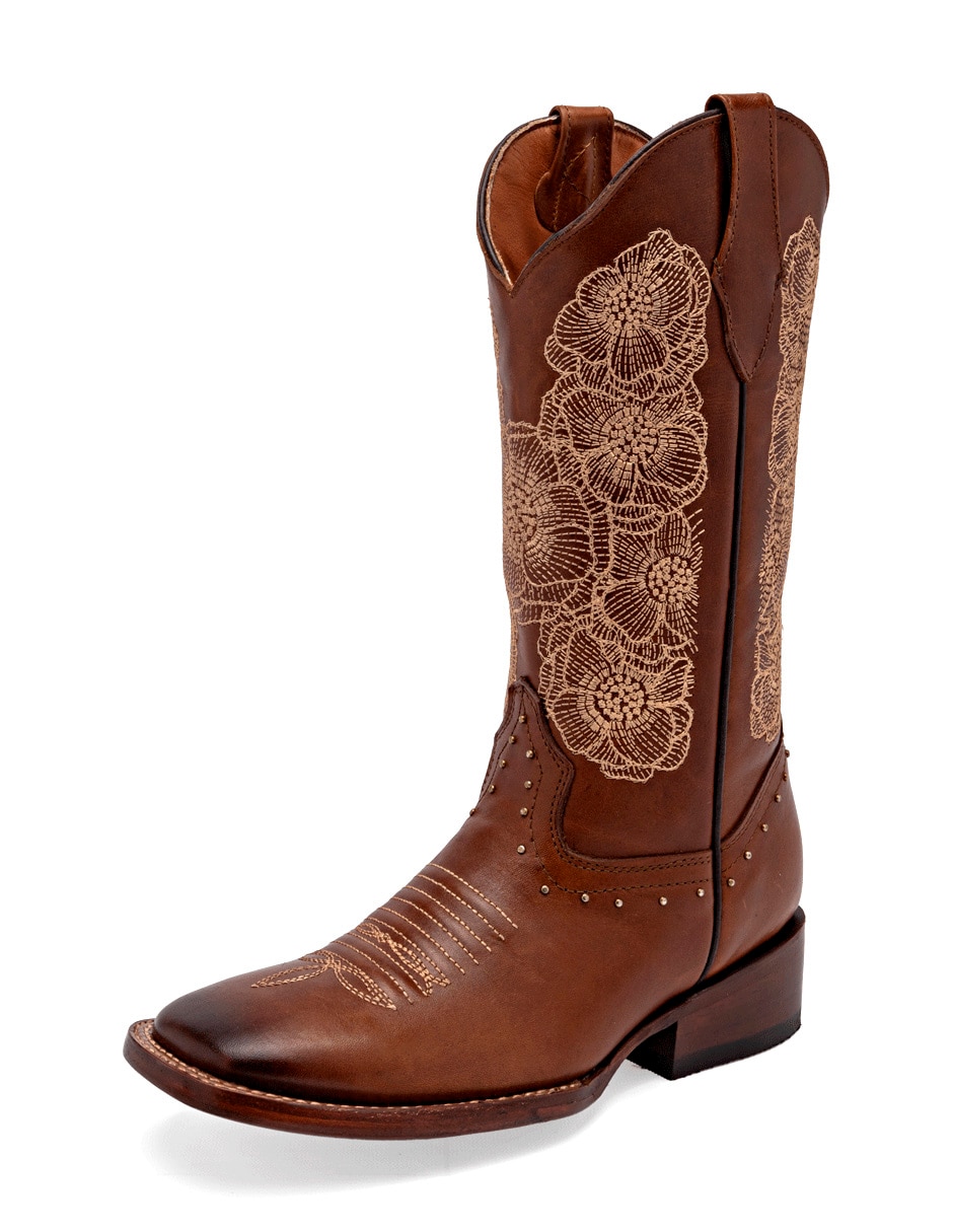 Bota cowboy media pierna Trankas Boots de piel para mujer
