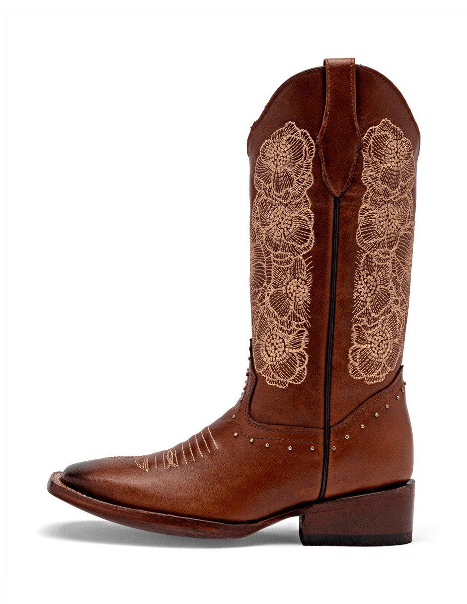Bota cowboy media pierna Trankas Boots de piel para mujer