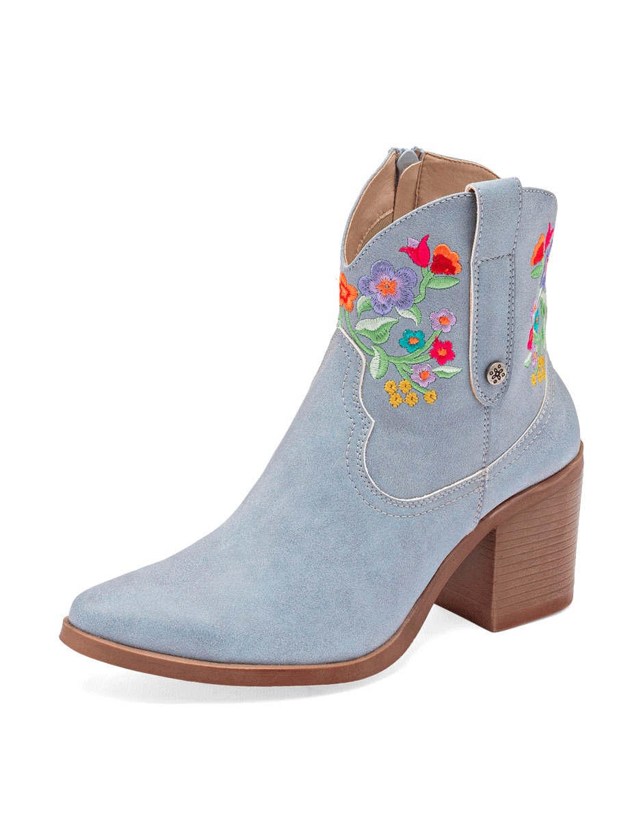 Bota cowboy arriba del tobillo Mora Tierra para mujer