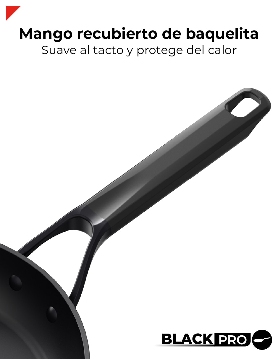 Set de sartenes Bogner Black Pro de aluminio forjado 3 piezas