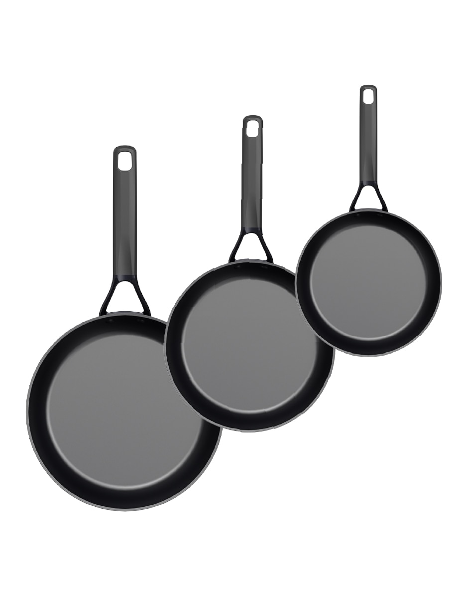 Set de sartenes Black Pro de aluminio forjado 3 piezas Set de sartenes Black Pro de aluminio forjado 3 piezas