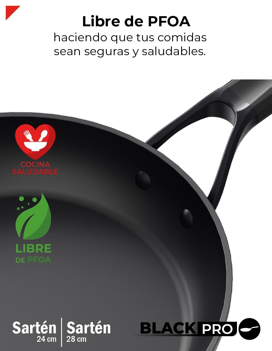 Set de sartenes de aluminio forjado 2 piezas 8