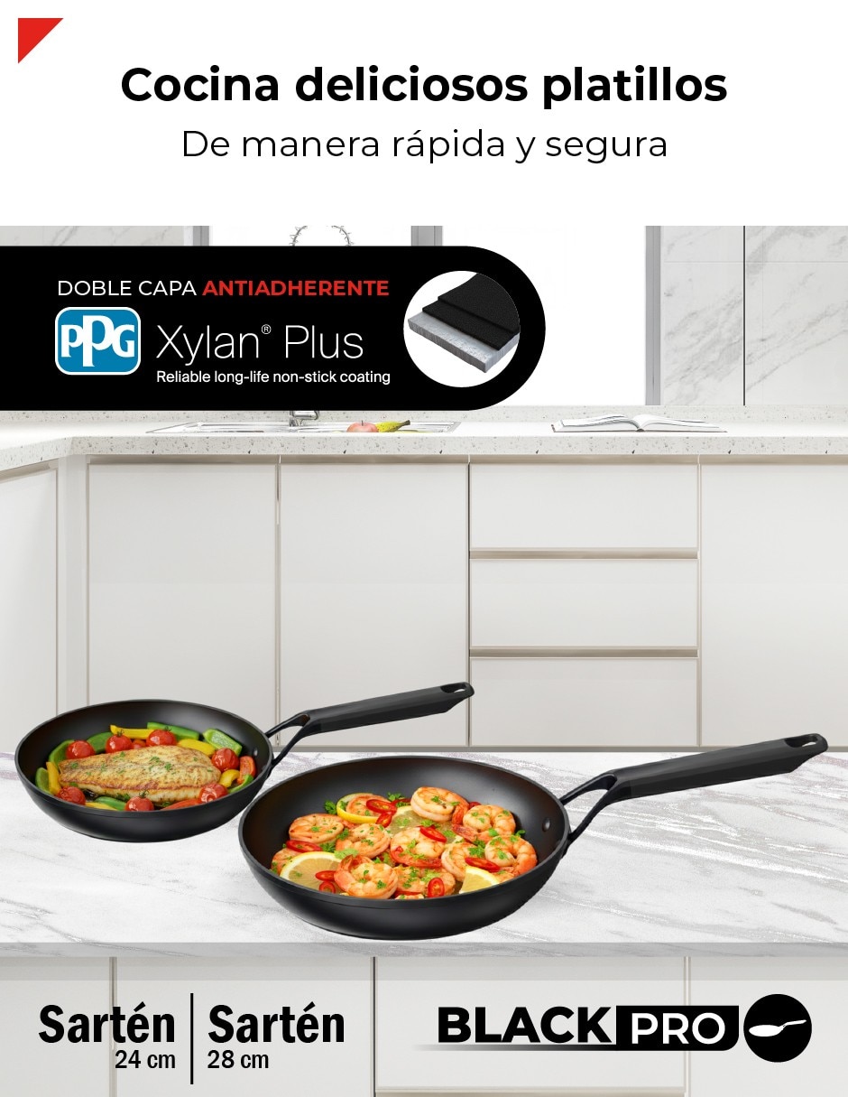 Set de sartenes de aluminio forjado 2 piezas 4