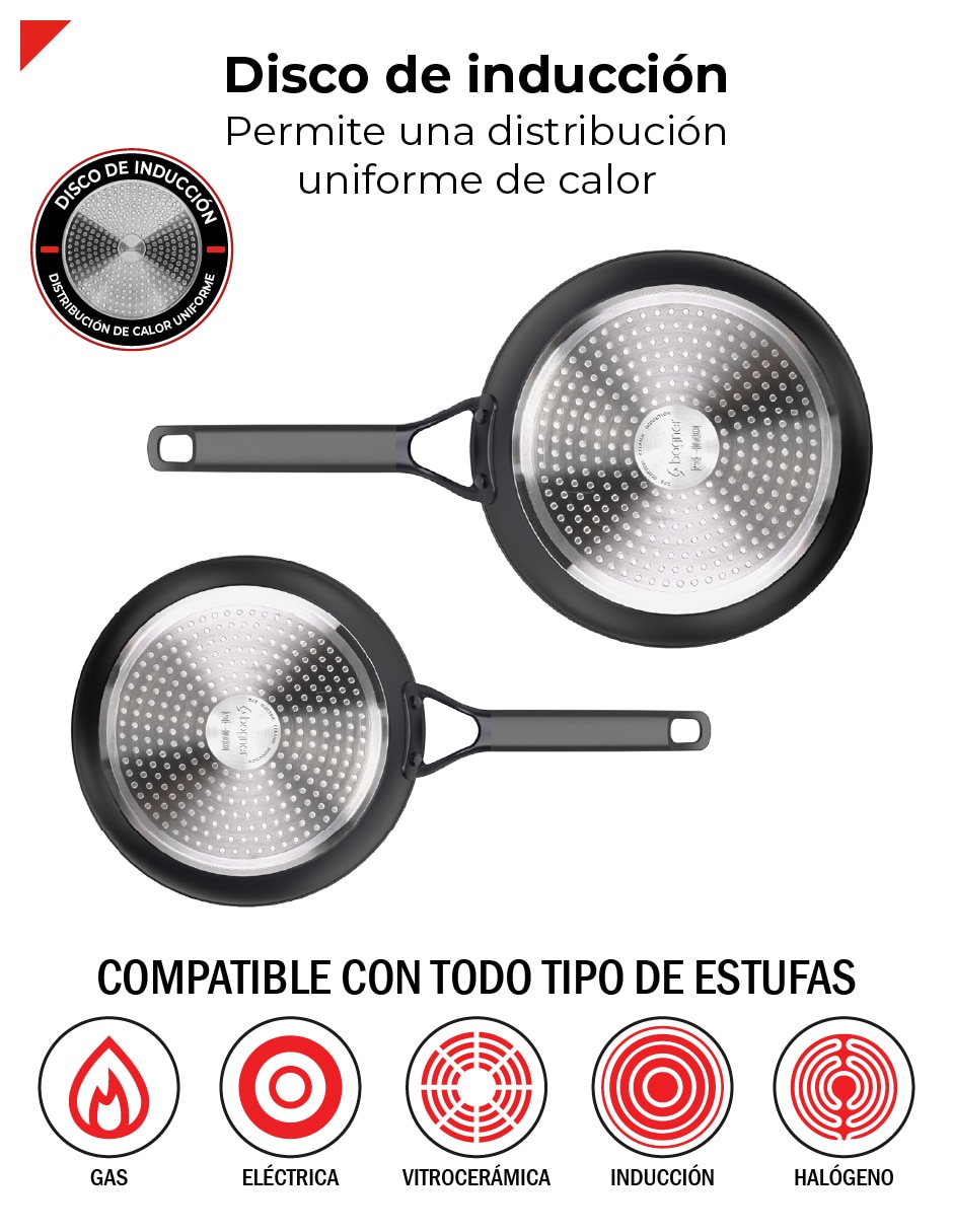 Set de sartenes Bogner de aluminio forjado 2 piezas