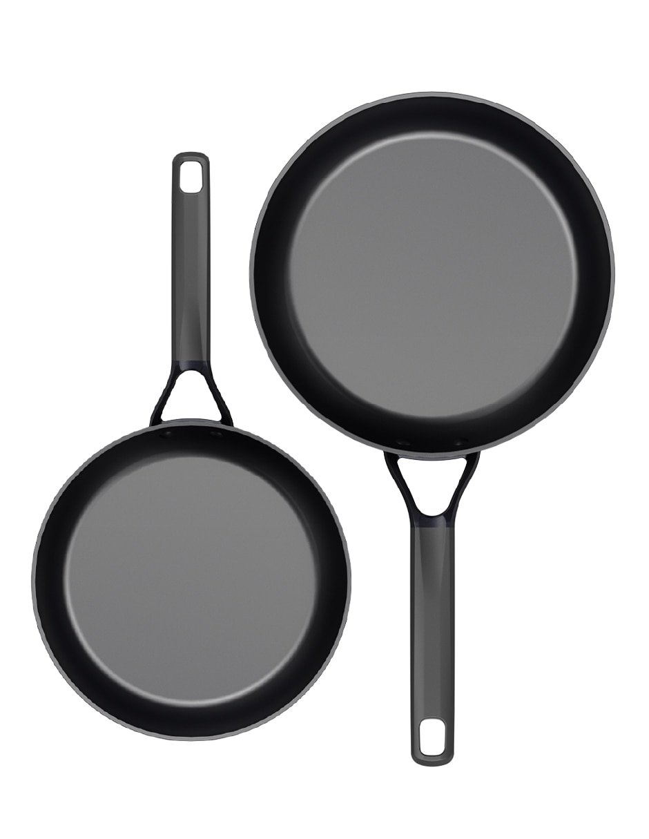 Set de sartenes de aluminio forjado 2 piezas Set de sartenes de aluminio forjado 2 piezas