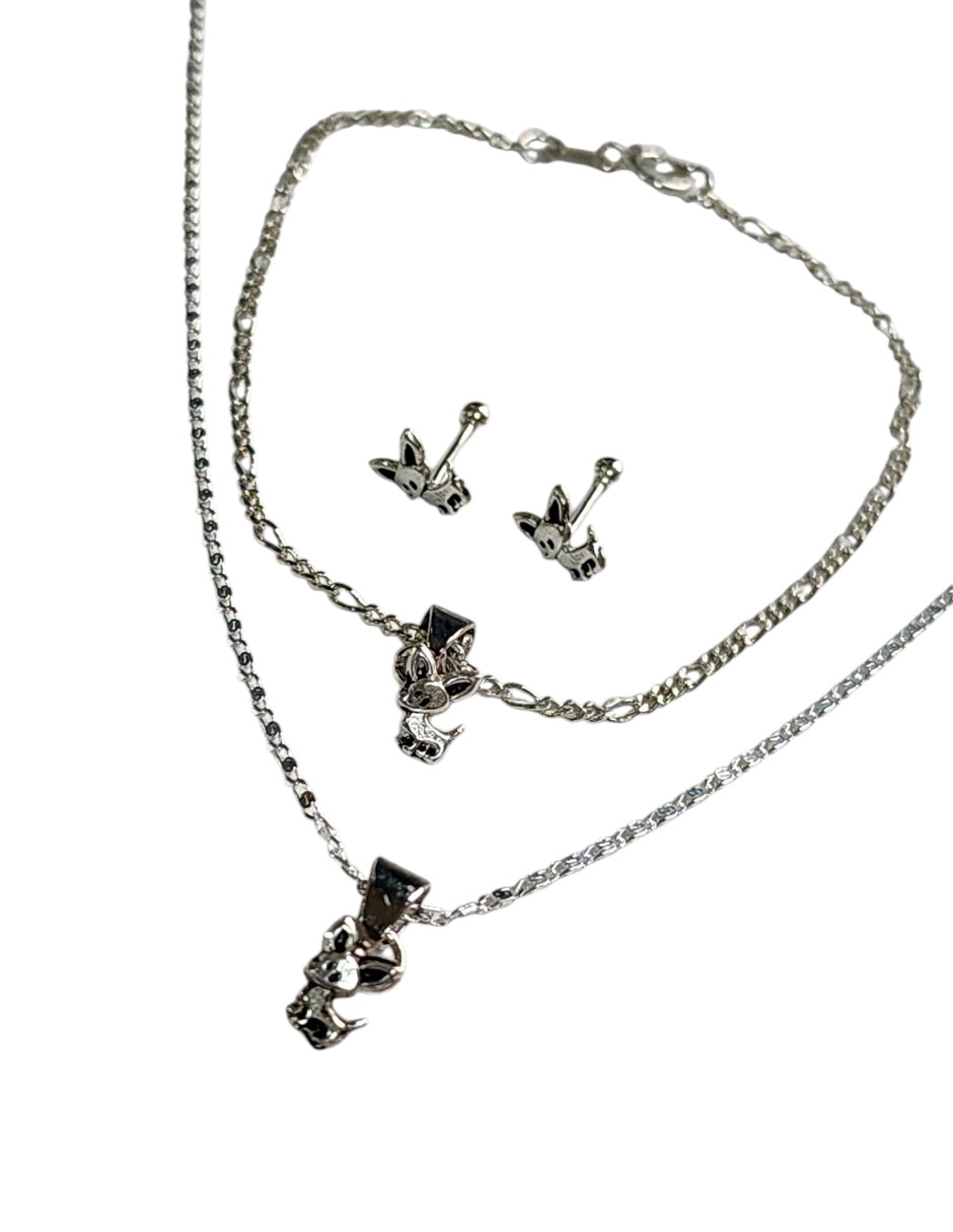 Aretes collar y pulsera de (si aplica) Perro LIMERENCE BY CLAUDIA HERRERA CHIHUAHUA No aplica de Plata P 925 Sin gema
