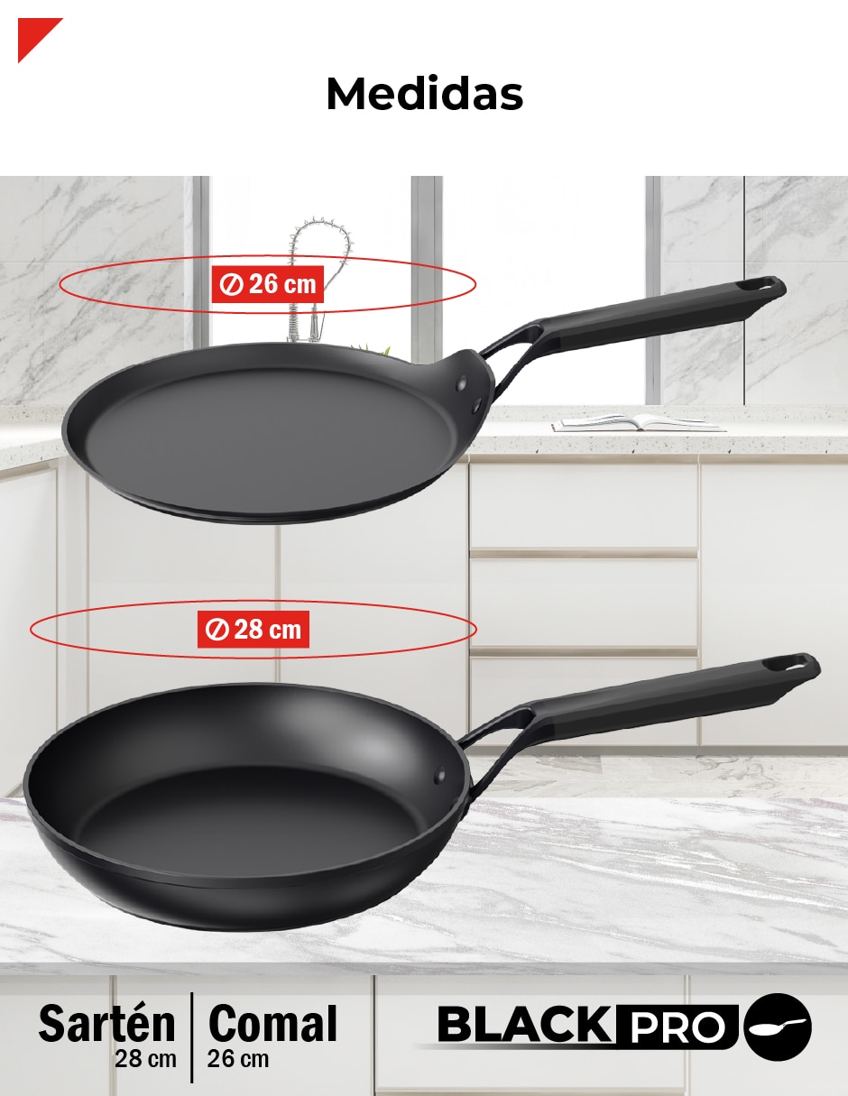 Set de sartenes Bogner de aluminio forjado 2 piezas