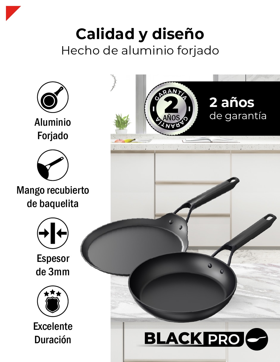 Set de sartenes Bogner de aluminio forjado 2 piezas