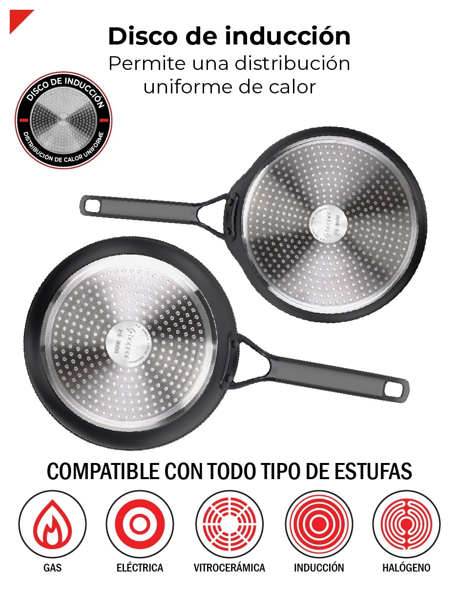 Set de sartenes Bogner de aluminio forjado 2 piezas