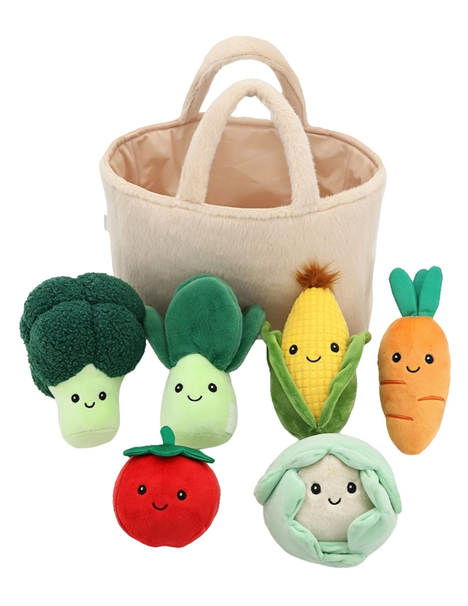 Peluche de bolsa con verduras de 18 cm