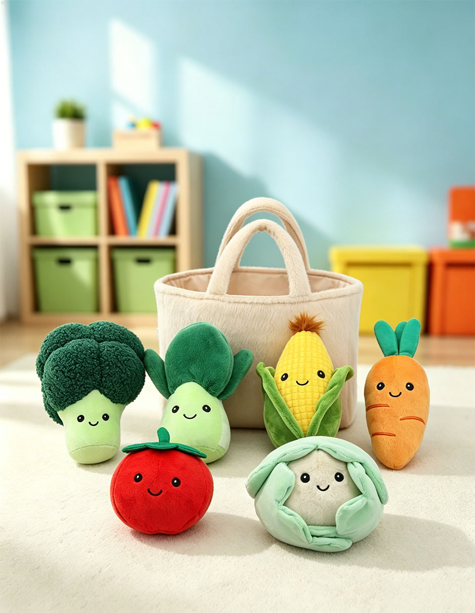 Peluche de bolsa con verduras de 18 cm 7