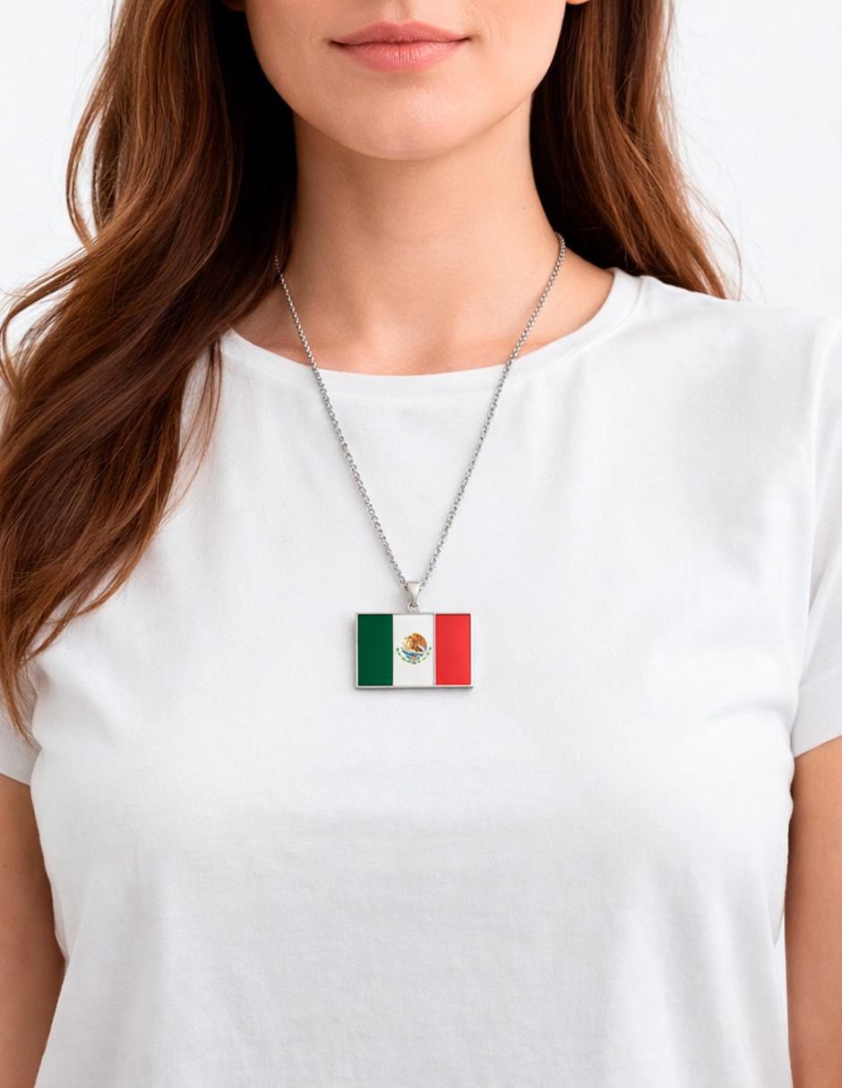 Collar con dije México rectangular México Querido 3