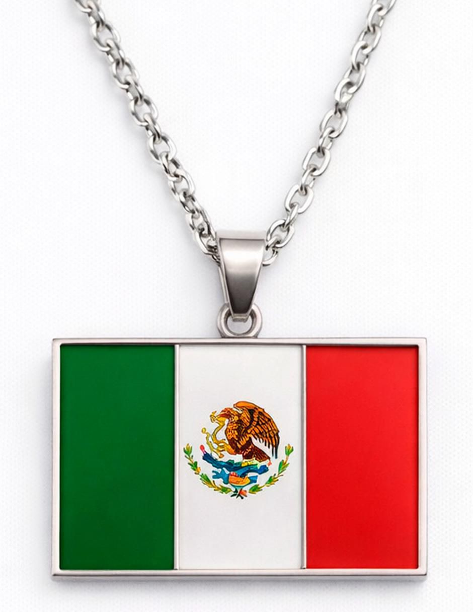 Collar con dije México rectangular México Querido