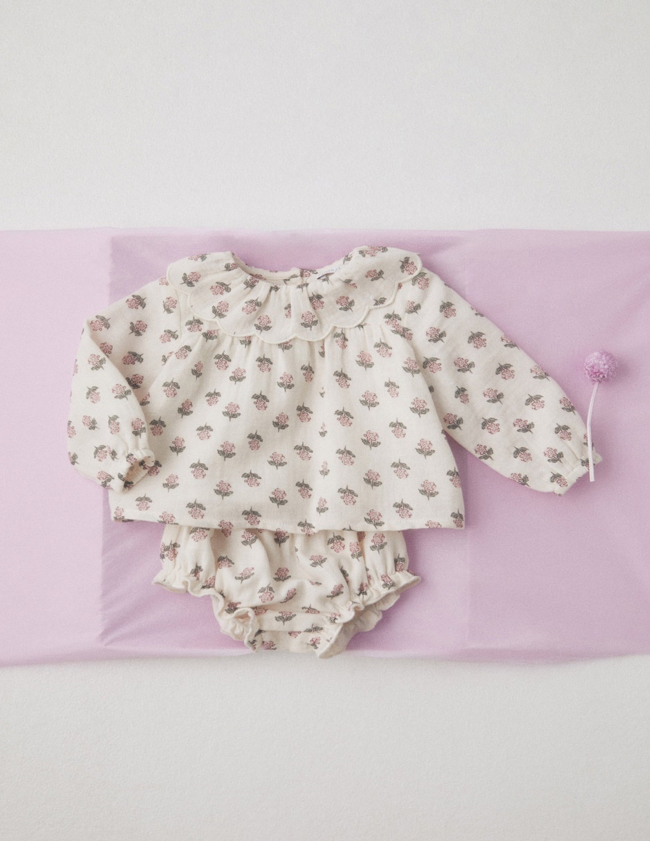 Conjunto de algodón para bebé niña Conjunto de algodón para bebé niña