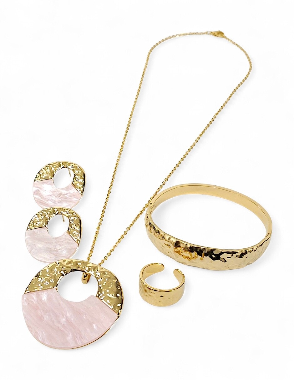 Collar pulsera anillo y aretes 7