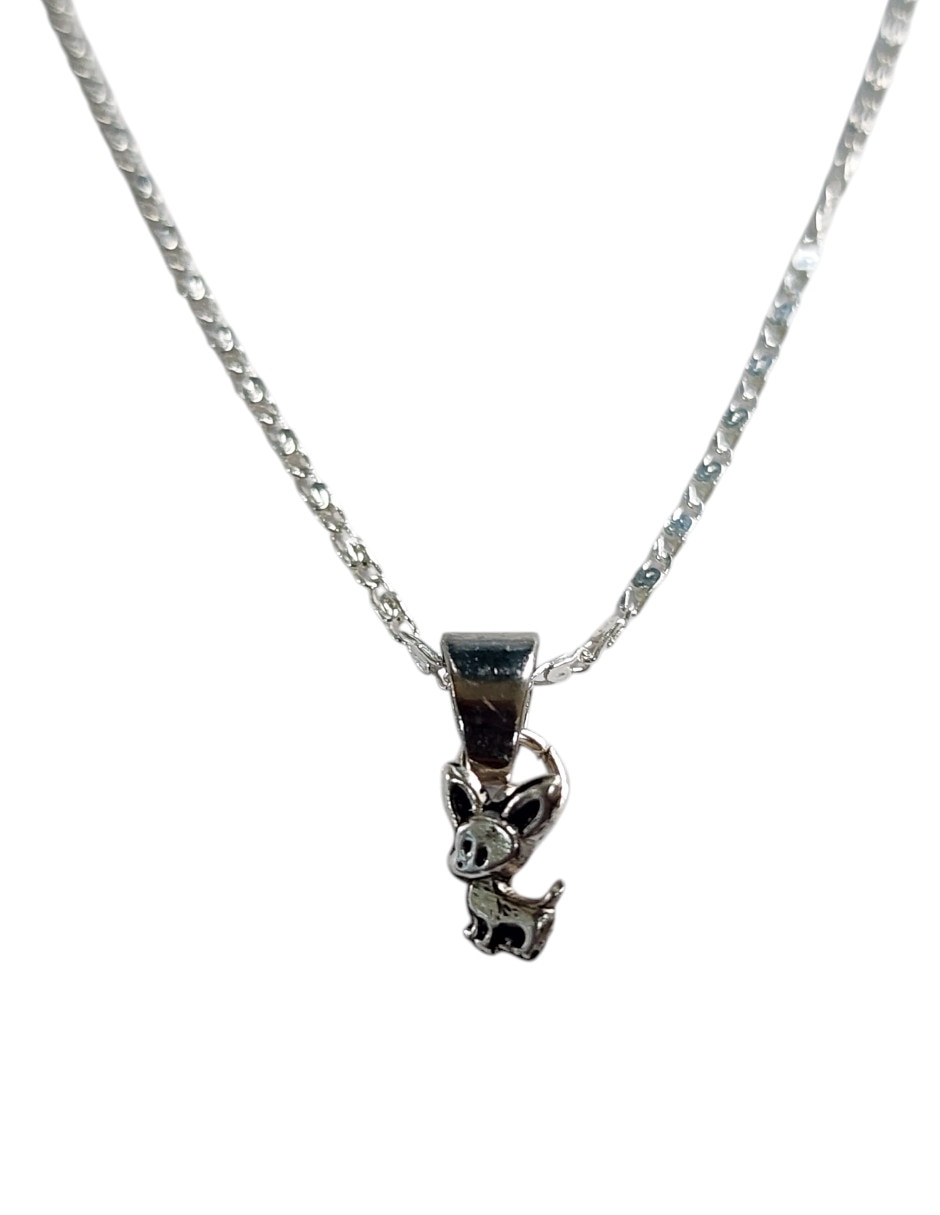 Collar con dije de perro de plata P 925