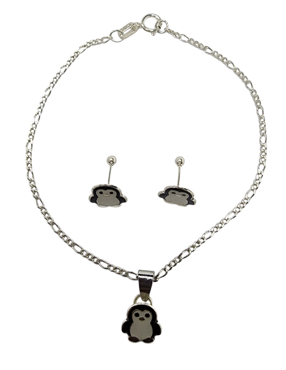 Aretes y pulsera de (si aplica) Pingüino LIMERENCE BY CLAUDIA HERRERA AMOR No aplica de Plata P 925 Sin gema