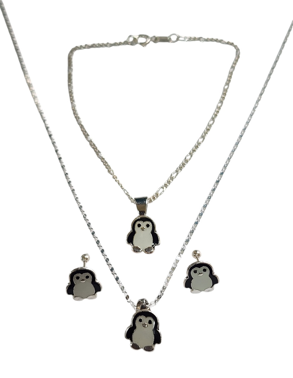 Aretes collar y pulsera de (si aplica) Pingüino LIMERENCE BY CLAUDIA HERRERA AMOR No aplica de Plata P 925 Sin gema