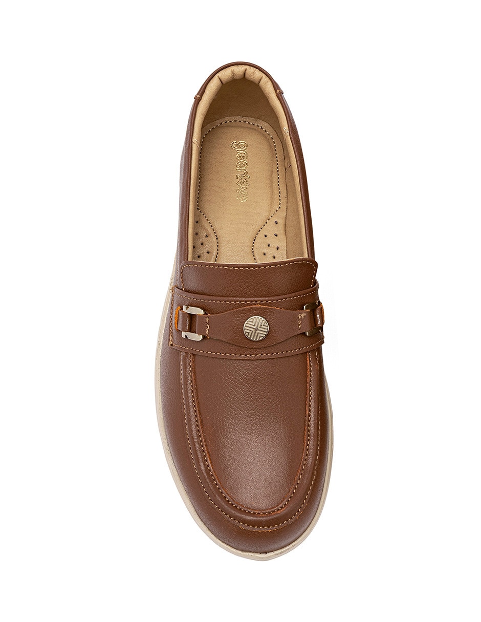 Mocasín Green Love de piel para mujer