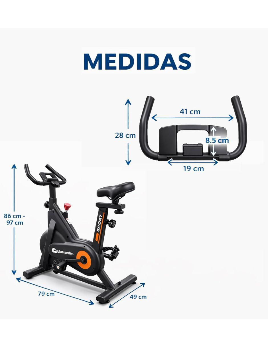 Bicicleta fija Bluelander modelo CBHH-1199 de mezcla de materiales